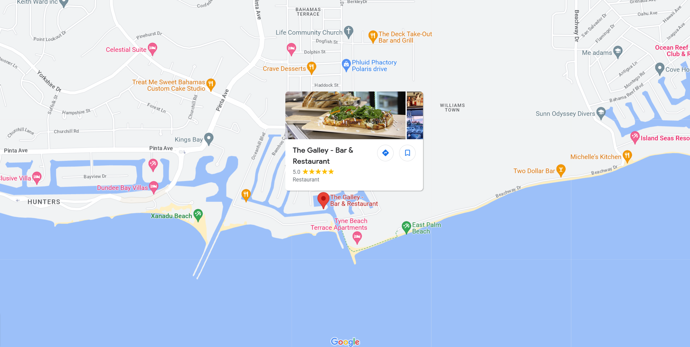 The Galley - Bar & Restaurant location