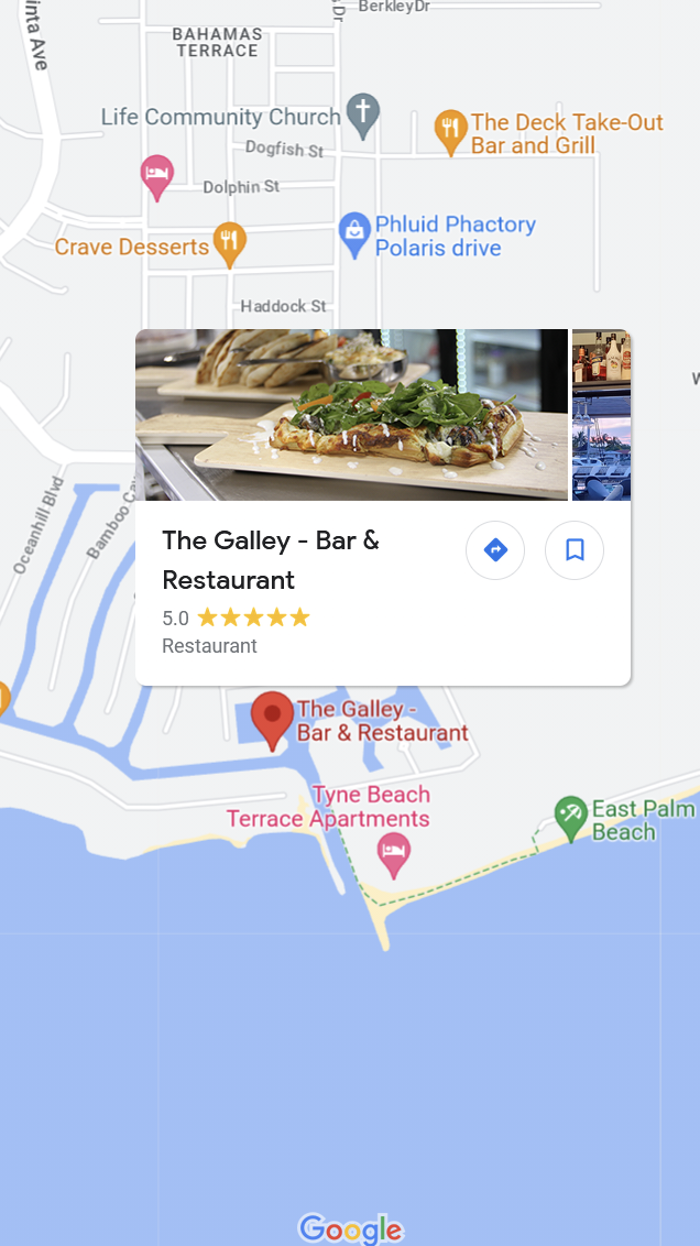 The Galley - Bar & Restaurant location
